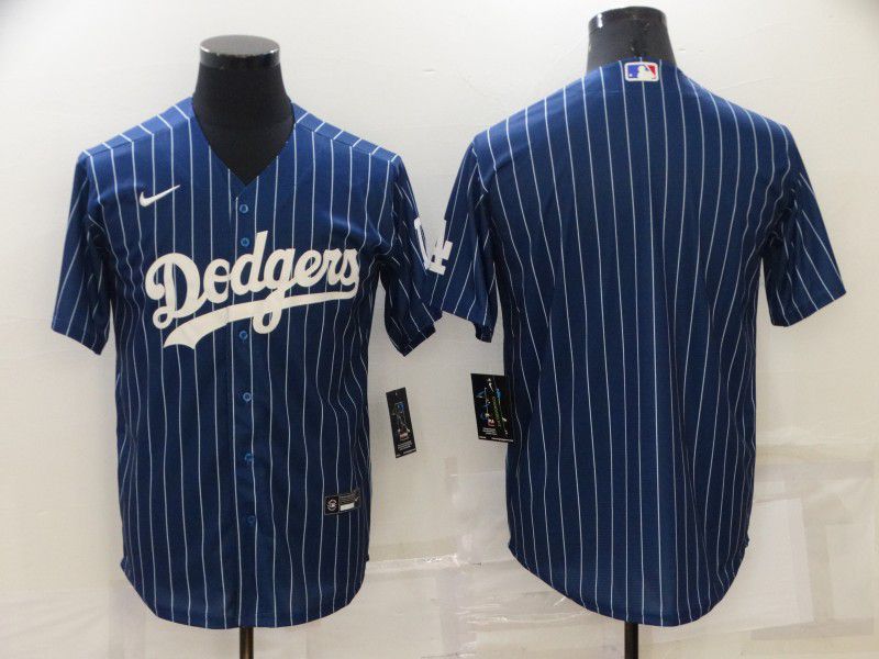 Men Los Angeles Dodgers Blank Blue Stripe Throwback Nike 2022 MLB Jersey->detroit tigers->MLB Jersey